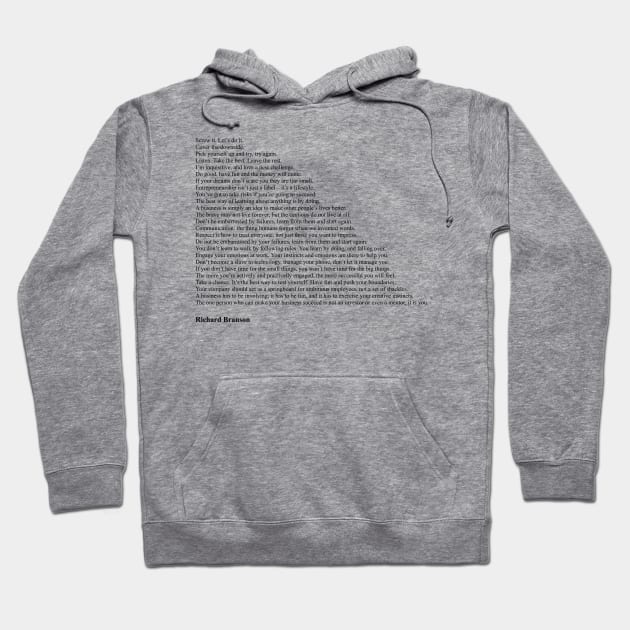 Richard Branson Quotes Hoodie by qqqueiru